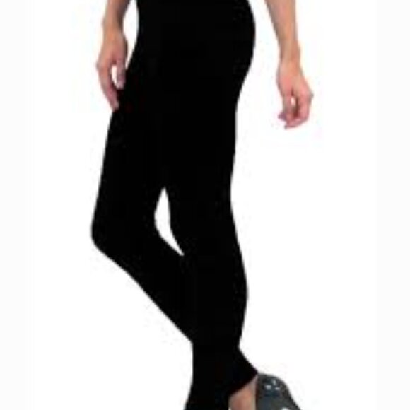 Elietian Ribbed High Waisted Leggings Black One Size - Picture 4 of 11